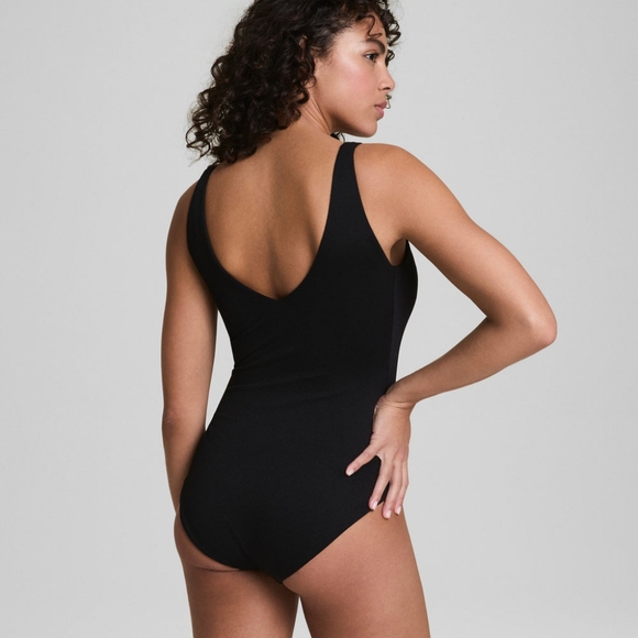 SPANX shape Swim Pique Plunge One-Piece Size XL - Picture 1 of 8
